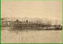Grabado. Astilleros del Nervion. Vistas de las tres gradas. 1889.